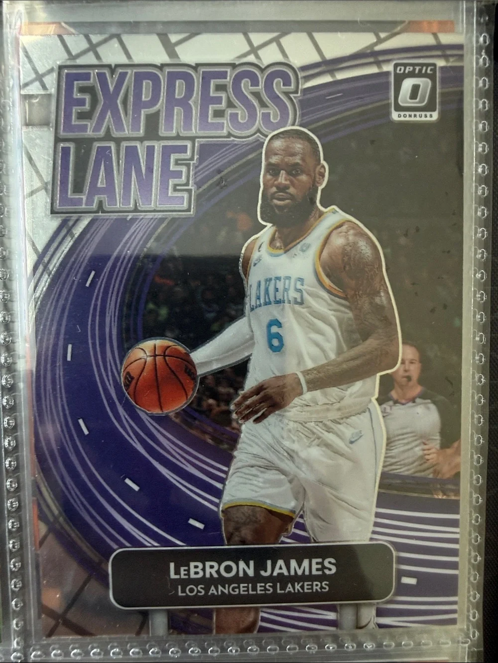 LeBron James Los Angeles Lakers Express Lane Basketball Card - Purple/White